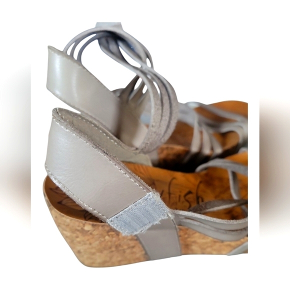 Blowfish Malibu Women's Taupe Strappy Wedge Cork  Sandals Sz 7 1/2 - Picture 3 of 9